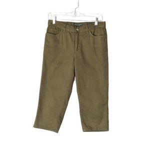 Lauren Jeans Company Olive Cropped Jeans Women's Size 4P Mid Rise